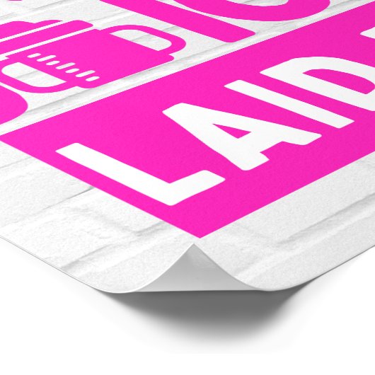 Snippen op melk en sap Zwart & roze Hip Hop Poster (Hoek)