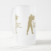 Snipper van goudsoldel matglas bierpul (Voorkant links)