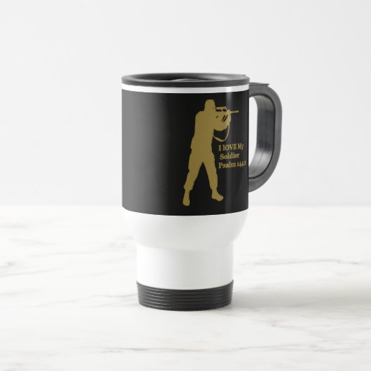 Snipper van goudsoldel reisbeker (Voorkant rechts)