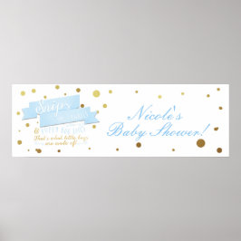 Snippers en slakken Kookplaten Blauw en Goud Baby  Poster