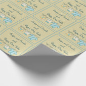 Snippers, spijkers en spijkers, babykleding, lijn cadeaupapier (Hoek)