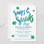 Snips and Snails Waterverf Baby shower Kaart (Voorkant)