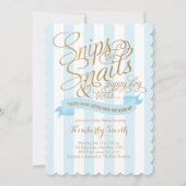 Snips en Slakken Baby Boy Baby shower Invitation Kaart (Voorkant)