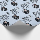 Snips en slakken zwart en blauw Baby shower Cadeaupapier (Hoek)