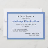 Snips & Slakken Baby Boy Blue Shower Kaart (Achterkant)