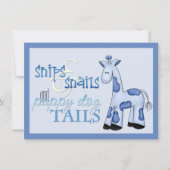 Snips & Slakken Baby Boy Blue Shower Kaart (Voorkant)