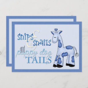 Snips & Slakken Baby Boy Blue Shower Kaart