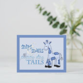 Snips & Slakken Baby Boy Blue Shower Uitnodiging Briefkaart (Staand voorkant)
