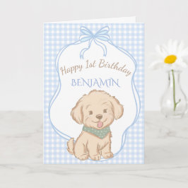 Snips, Slakken, en Puppystaartjes vintage feestje Kaart