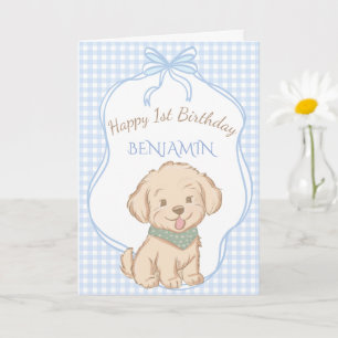 Snips, Slakken, en Puppystaartjes vintage feestje Kaart