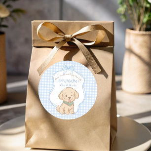 Snips, Slakken, en Puppystaartjes vintage feestje Ronde Sticker
