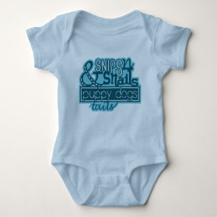 Snips Slakken Puppy Dog Baby Boy Creeper Romper