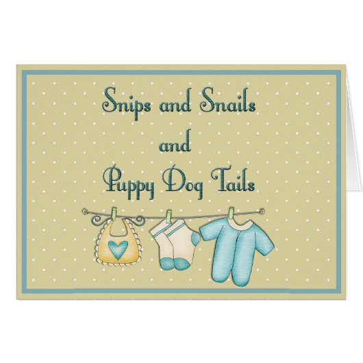Snips Slakken Puppy Dog Baby shower (Voorkant Horizontaal)