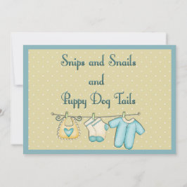 Snips Slakken Puppy Dog Tails Baby shower by Mail Kaart