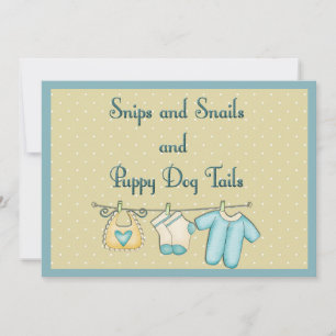 Snips Slakken Puppy Dog Tails Baby shower by Mail Kaart