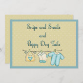 Snips Slakken Puppy Dog Tails Baby shower by Mail Kaart (Voorkant / Achterkant)