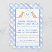 Snips, Slakken & Puppy Hondenstaarten Uitnodiging (Voorkant / Achterkant)