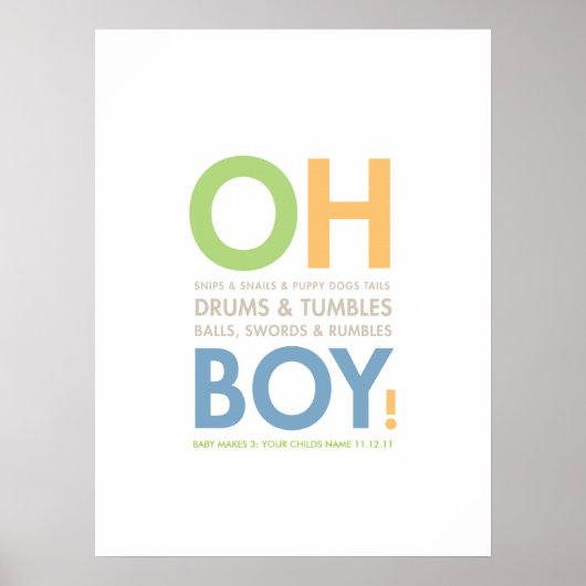 Snips & Snagels Baby Boy's Room Poster (Voorkant)