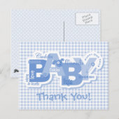 Snips & Snails Baby Bedankt Briefkaart (Voorkant / Achterkant)