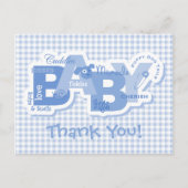 Snips & Snails Baby Bedankt Briefkaart (Voorkant)