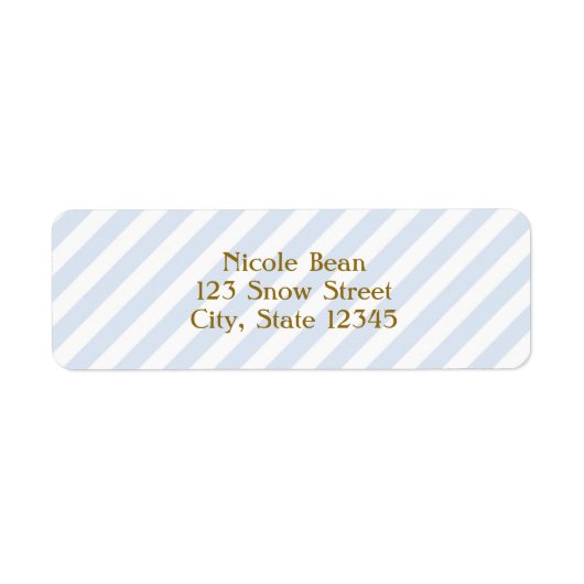 Snips & Snails Blauw Gestreepte Kaart Adres Labels (Voorkant)