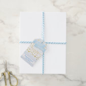 Snips & Snails Blauw & Goud Baby shower Cadeau Lab Cadeaulabel (Met Touw)