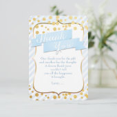 Snips & Snails Blauwe & Gouden Feest Dankkaart Bedankkaart (Staand voorkant)