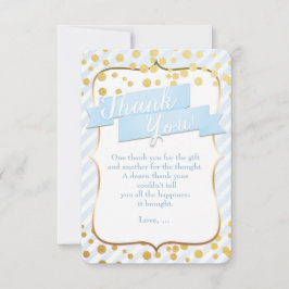Snips & Snails Blauwe & Gouden Feest Dankkaart Bedankkaart
