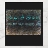 Snips & Snails en gratis uitloop puppy hond staart Wijn Etiket (Enkel label)