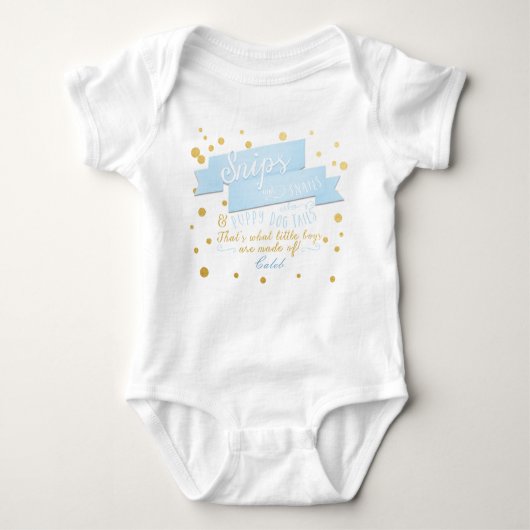 Snips & Snails Puppy Dog Boys Gepersonaliseerd Shi Romper (Voorkant)