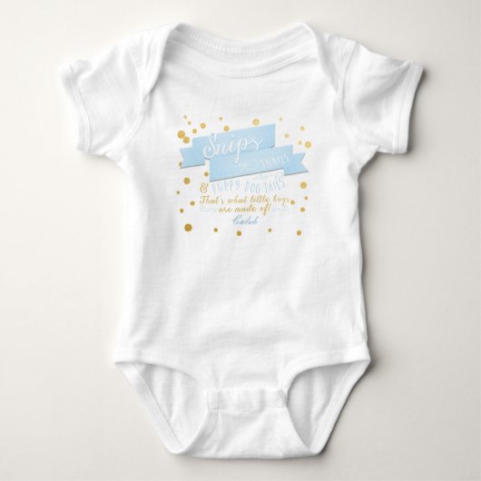 Snips & Snails Puppy Dog Jongens Personalized Shir Romper (Voorkant)
