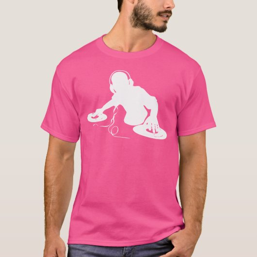 Snirt DJ met Motif DJ Techno House EDM Music T-shirt (Voorkant)