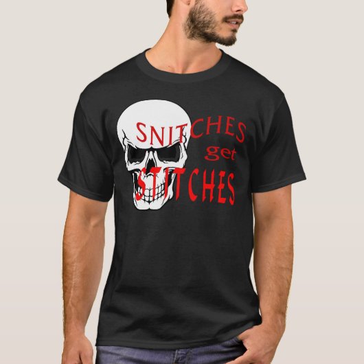 Snitches krijgen titels t-shirt (Voorkant)
