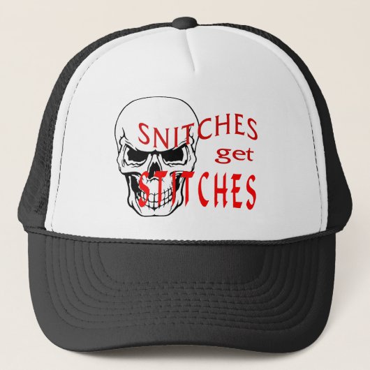 Snitches krijgen titels trucker pet (Voorkant)