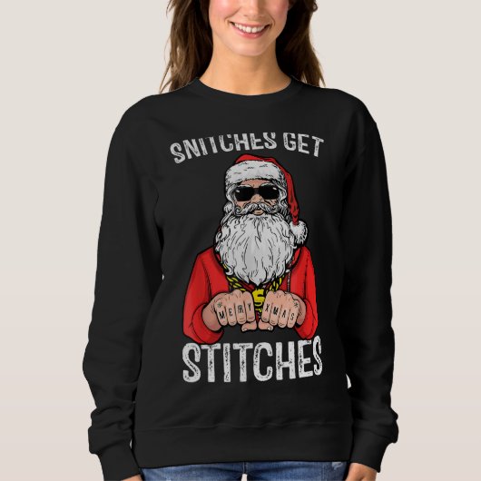 Snitches Zoek de kerstman Trui (Voorkant)