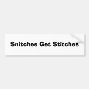 Snitches Zoeken Bumpersticker