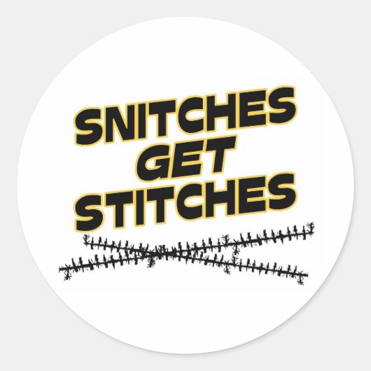 Snitches Zoeken Ronde Sticker (Voorkant)