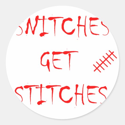 Snitches Zoeken Ronde Sticker (Voorkant)