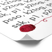 Snitting Lingo Red Yarn Crafts Poster (Hoek)