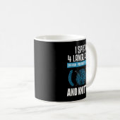 Snitting Sarcastic Knitting Gezegde Funny Knitter Koffiemok (Voorkant rechts)