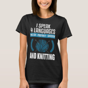 Snitting Sarcastic Knitting Gezegde Funny Knitter T-shirt
