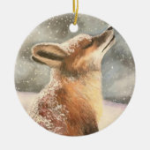 Sno Fox Keramisch Ornament (Voorkant)