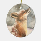Sno Fox Keramisch Ornament (Links)
