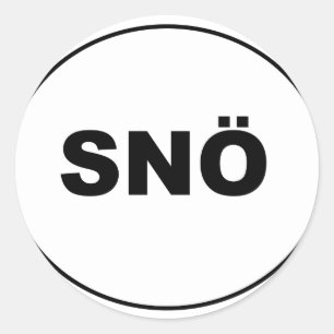 SNÖ Koelkast Magneet. Ronde Sticker