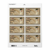 S'no"w Peeking Snowman Gift Labels | Kerstmis (Full Sheet)