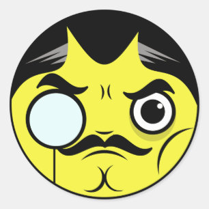 Snob Face Ronde Sticker