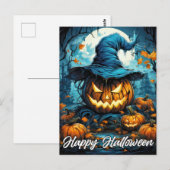 snode gelukkige Halloween pompoen illustratie Briefkaart (Voorkant / Achterkant)