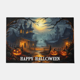 snode gelukkige halloween pompoenen deurmat