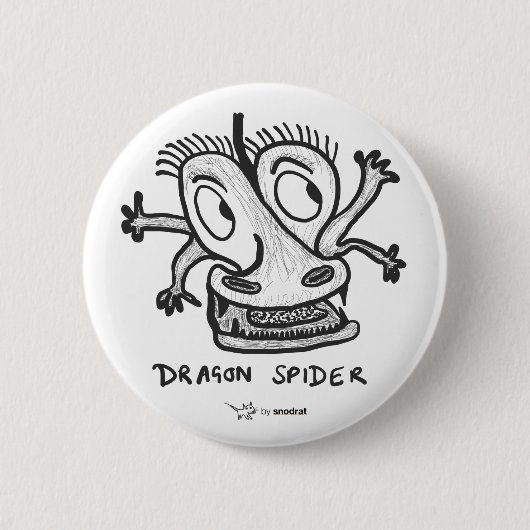 Snode Rat: Dragon Spider Ronde Button 5,7 Cm (Voorkant)