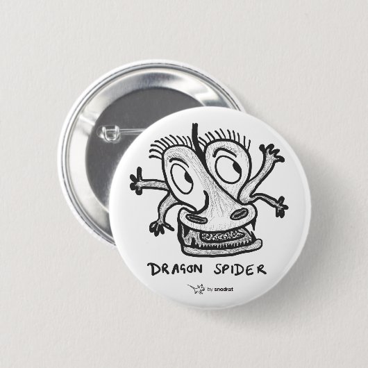 Snode Rat: Dragon Spider Ronde Button 5,7 Cm (Voorkant /achterkant)
